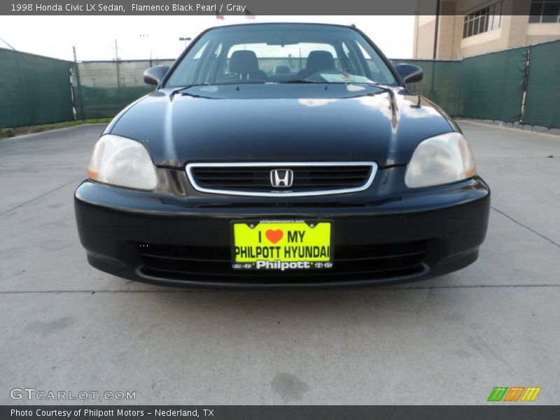 Flamenco Black Pearl / Gray 1998 Honda Civic LX Sedan