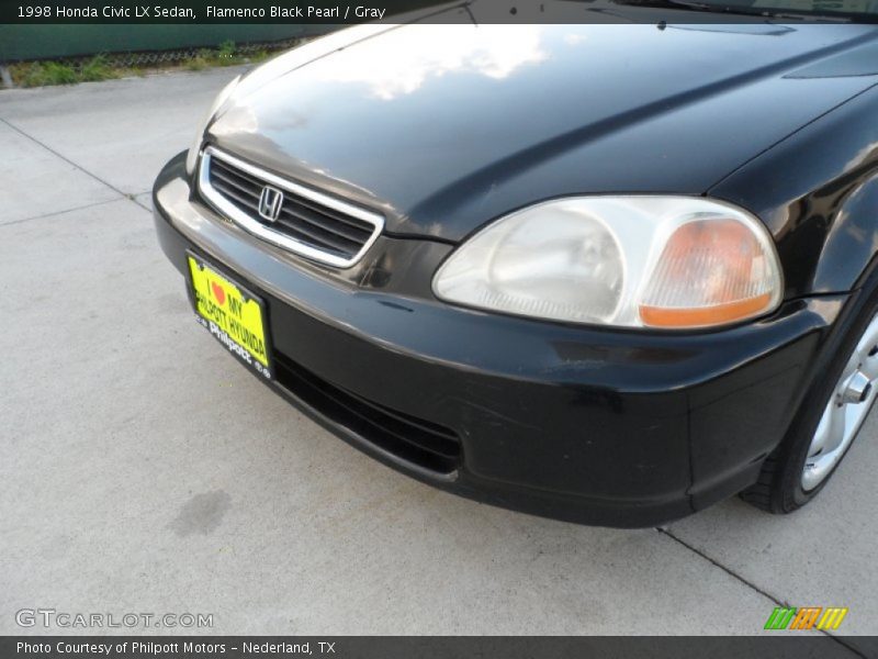 Flamenco Black Pearl / Gray 1998 Honda Civic LX Sedan