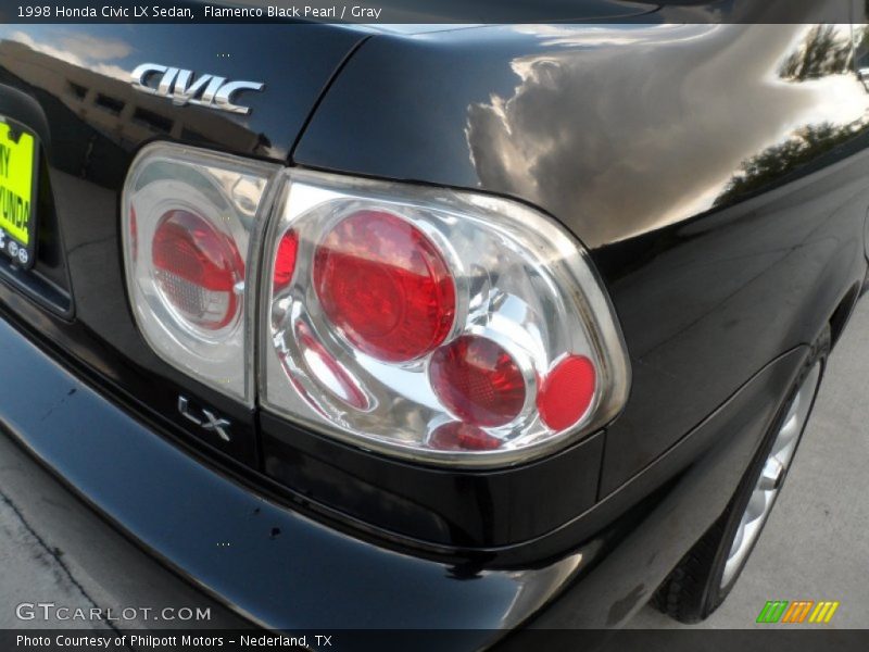 Flamenco Black Pearl / Gray 1998 Honda Civic LX Sedan
