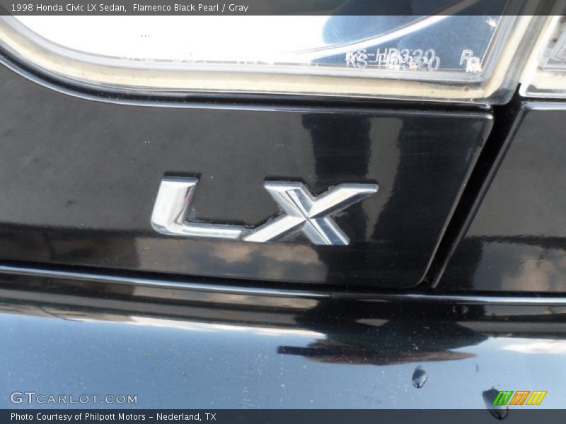 Flamenco Black Pearl / Gray 1998 Honda Civic LX Sedan