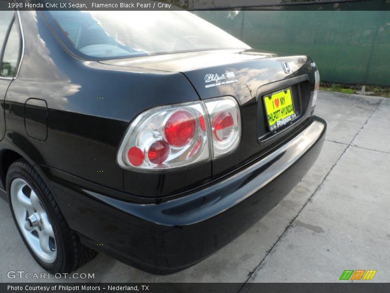 Flamenco Black Pearl / Gray 1998 Honda Civic LX Sedan