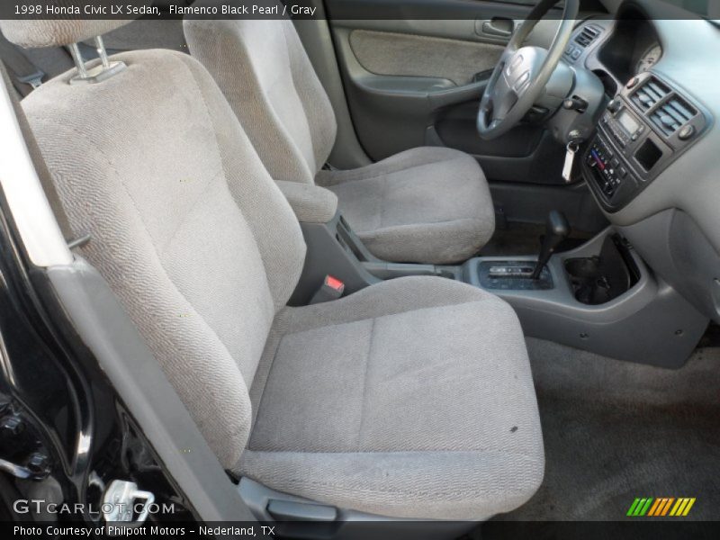Flamenco Black Pearl / Gray 1998 Honda Civic LX Sedan