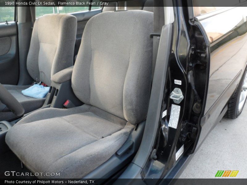 Flamenco Black Pearl / Gray 1998 Honda Civic LX Sedan