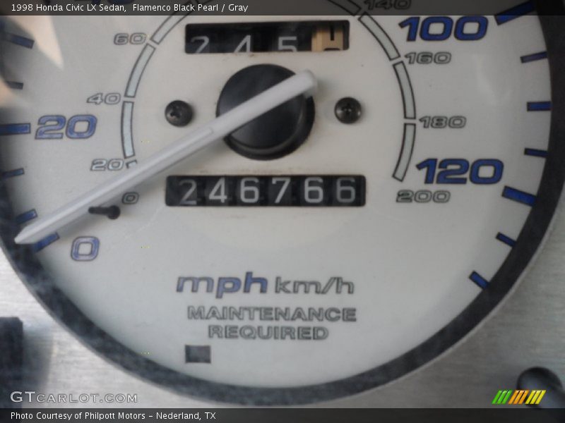 Flamenco Black Pearl / Gray 1998 Honda Civic LX Sedan