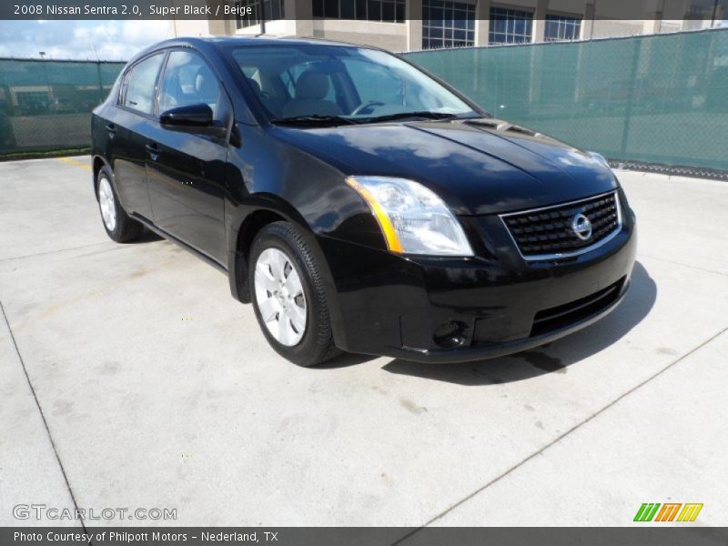 Super Black / Beige 2008 Nissan Sentra 2.0