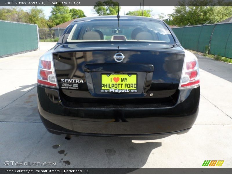 Super Black / Beige 2008 Nissan Sentra 2.0