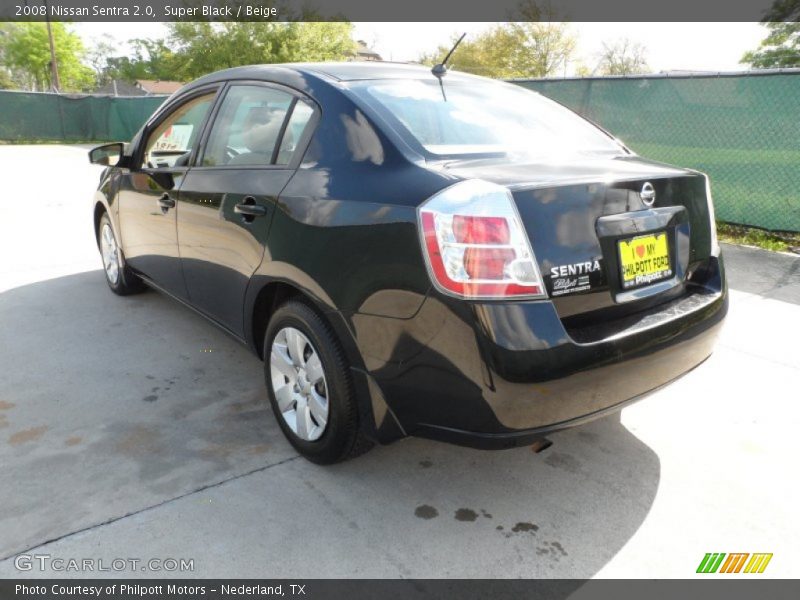 Super Black / Beige 2008 Nissan Sentra 2.0