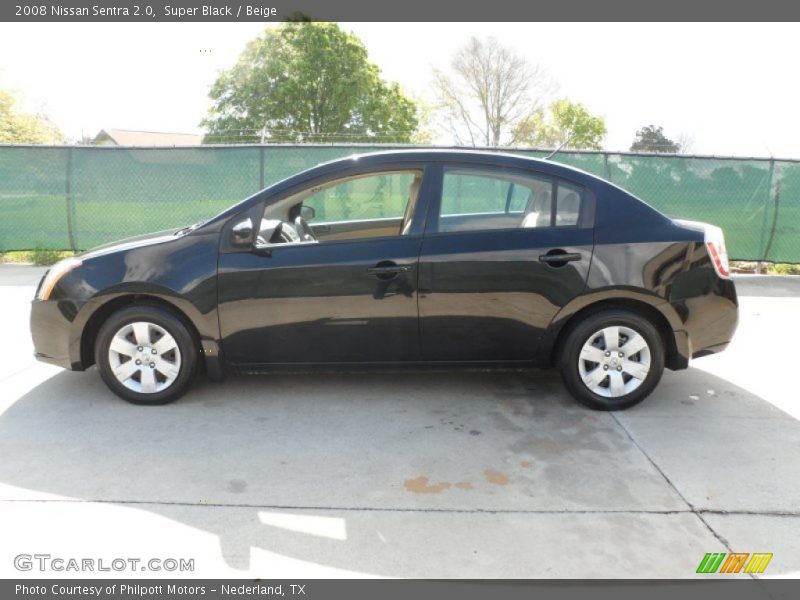 Super Black / Beige 2008 Nissan Sentra 2.0