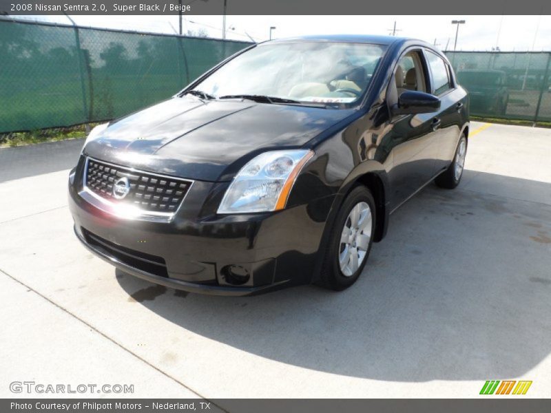 Super Black / Beige 2008 Nissan Sentra 2.0