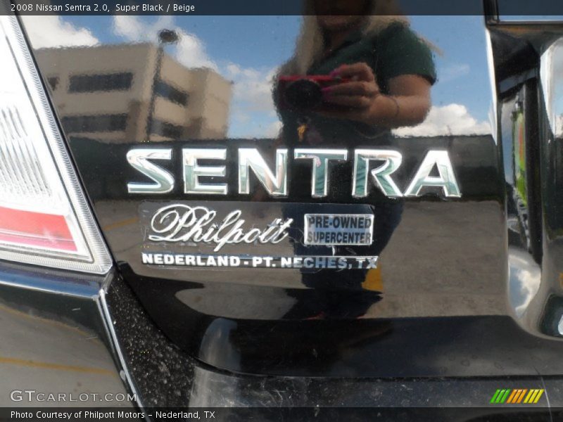 Super Black / Beige 2008 Nissan Sentra 2.0
