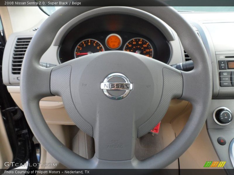 Super Black / Beige 2008 Nissan Sentra 2.0