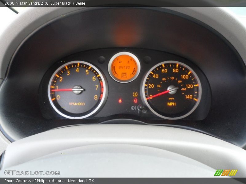 Super Black / Beige 2008 Nissan Sentra 2.0