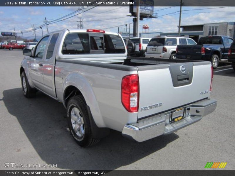 Brilliant Silver Metallic / Graphite 2012 Nissan Frontier SV V6 King Cab 4x4