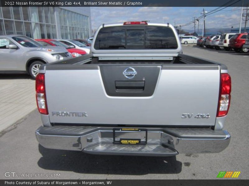 Brilliant Silver Metallic / Graphite 2012 Nissan Frontier SV V6 King Cab 4x4