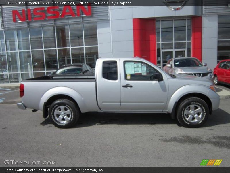 Brilliant Silver Metallic / Graphite 2012 Nissan Frontier SV V6 King Cab 4x4