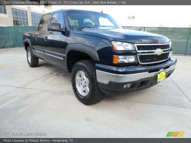 Dark Blue Metallic / Tan 2007 Chevrolet Silverado 1500 Classic LT  Z71 Crew Cab 4x4