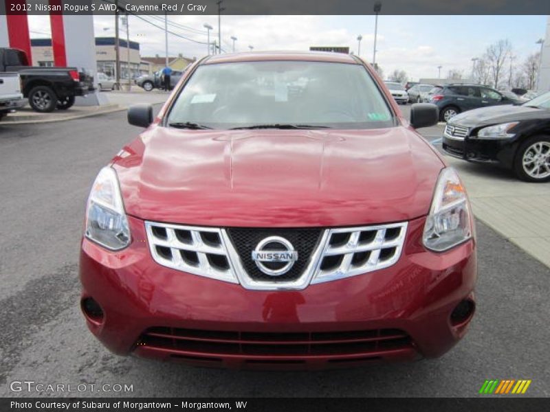 Cayenne Red / Gray 2012 Nissan Rogue S AWD