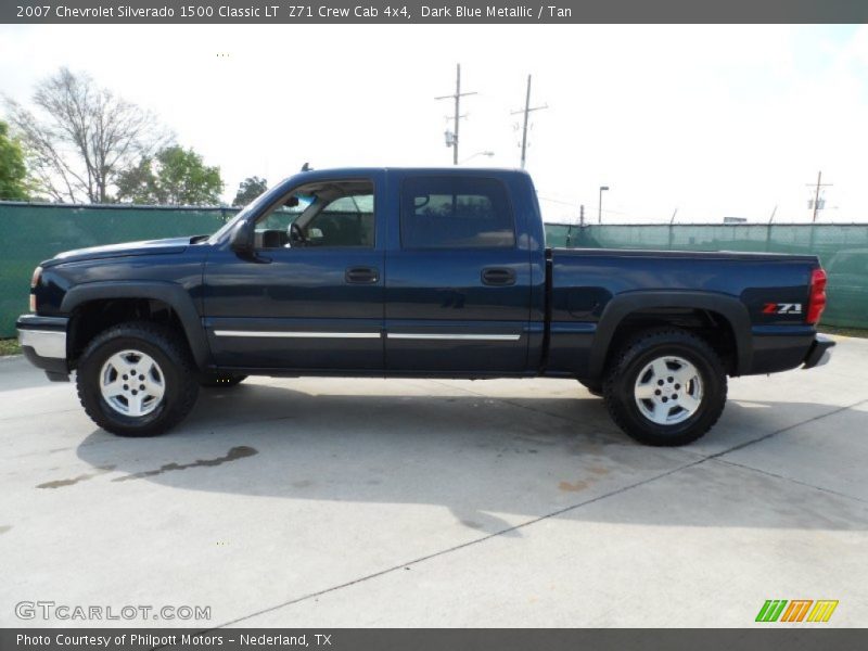 Dark Blue Metallic / Tan 2007 Chevrolet Silverado 1500 Classic LT  Z71 Crew Cab 4x4