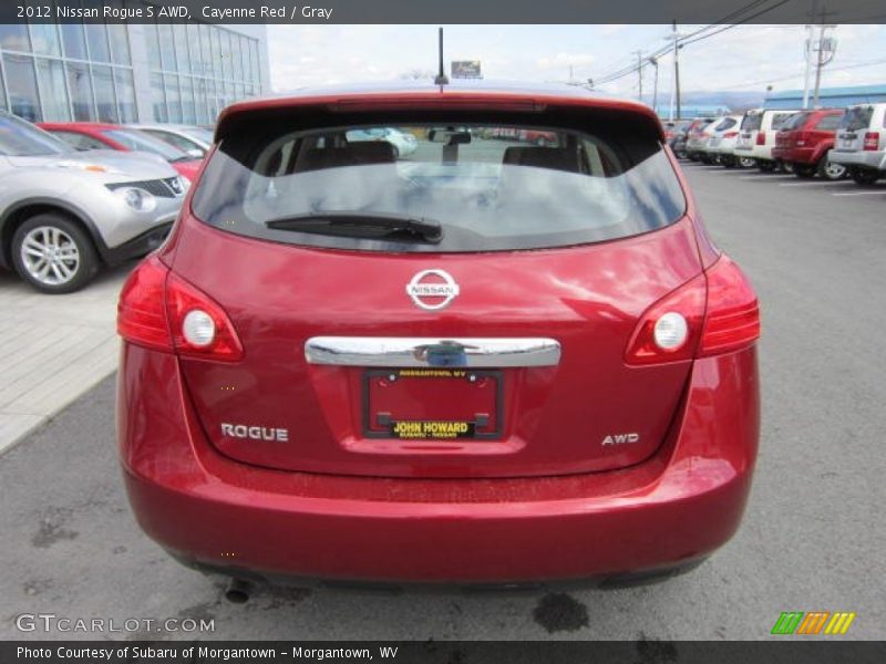 Cayenne Red / Gray 2012 Nissan Rogue S AWD