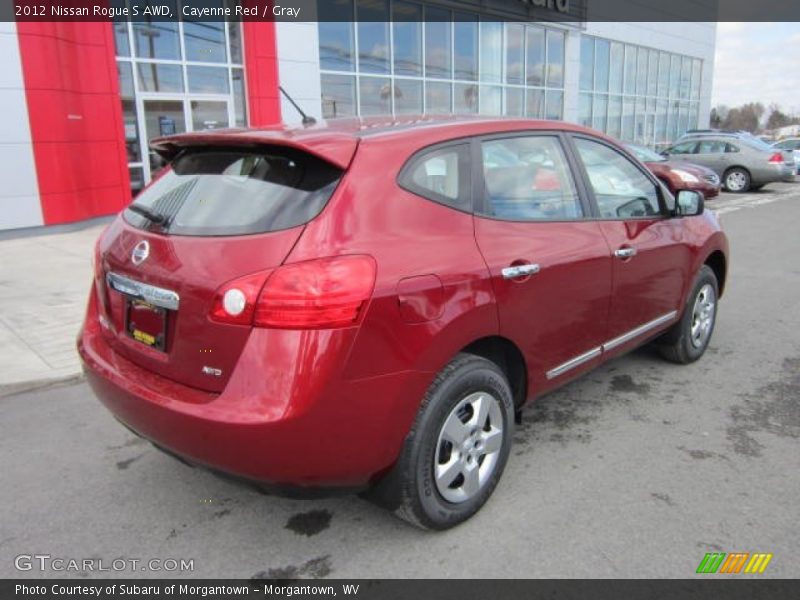 Cayenne Red / Gray 2012 Nissan Rogue S AWD