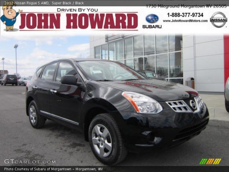 Super Black / Black 2012 Nissan Rogue S AWD