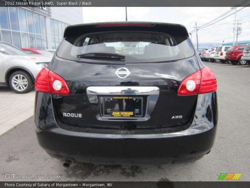 Super Black / Black 2012 Nissan Rogue S AWD