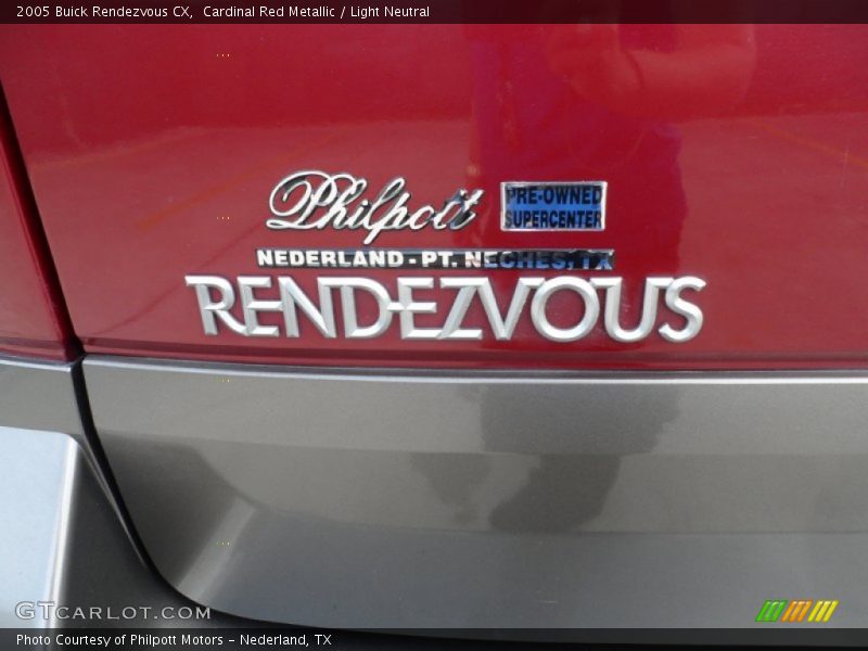 Cardinal Red Metallic / Light Neutral 2005 Buick Rendezvous CX