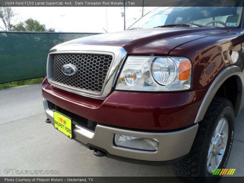 Dark Toreador Red Metallic / Tan 2004 Ford F150 Lariat SuperCab 4x4
