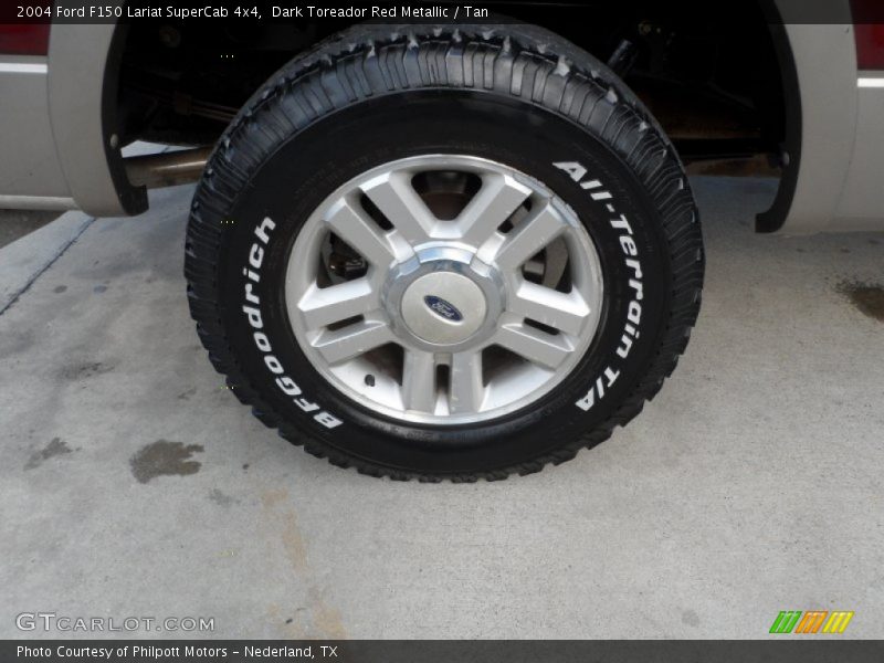 Dark Toreador Red Metallic / Tan 2004 Ford F150 Lariat SuperCab 4x4