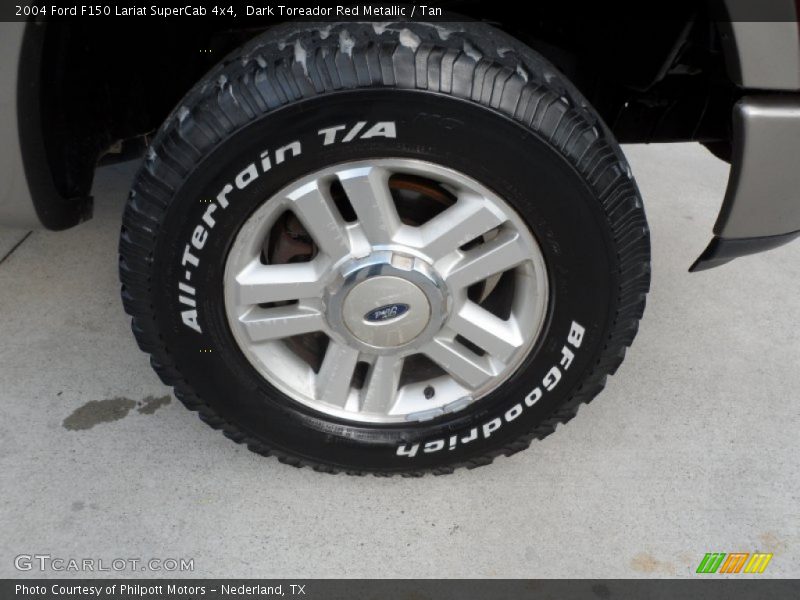 Dark Toreador Red Metallic / Tan 2004 Ford F150 Lariat SuperCab 4x4