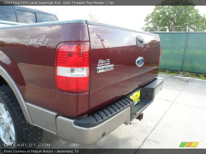 Dark Toreador Red Metallic / Tan 2004 Ford F150 Lariat SuperCab 4x4