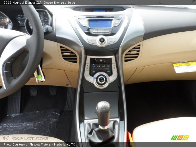 Desert Bronze / Beige 2012 Hyundai Elantra GLS