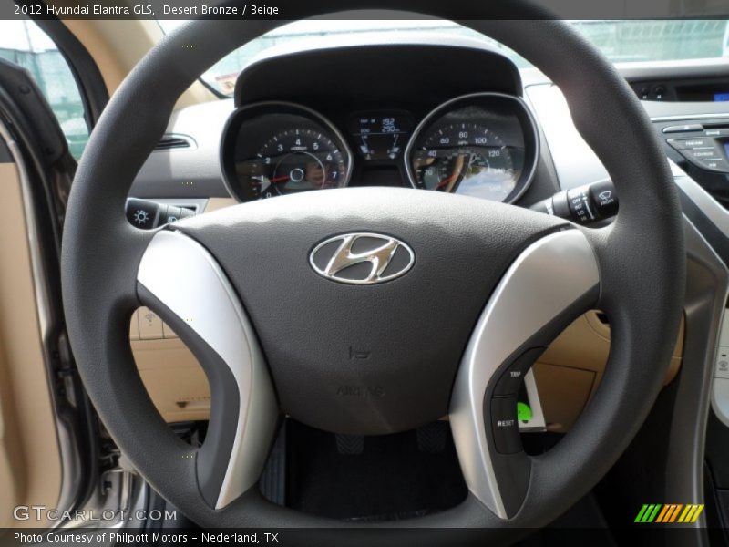 Desert Bronze / Beige 2012 Hyundai Elantra GLS