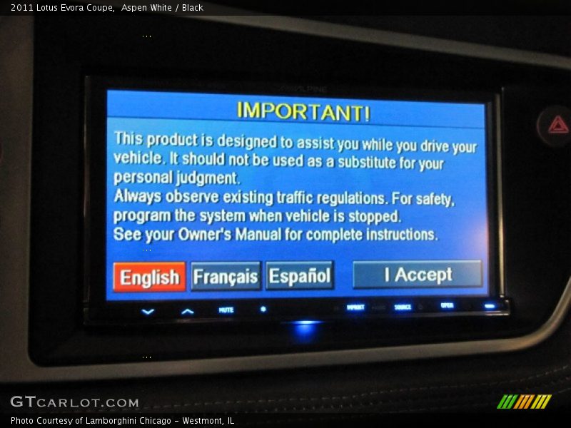 Aspen White / Black 2011 Lotus Evora Coupe