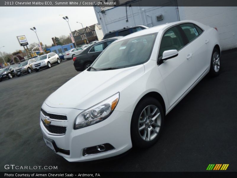 Summit White / Cocoa/Light Neutral 2013 Chevrolet Malibu ECO