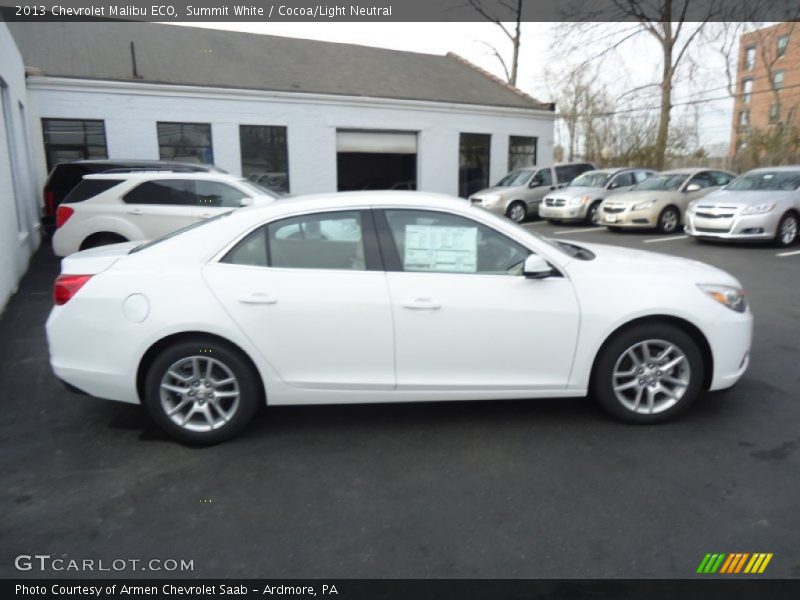 Summit White / Cocoa/Light Neutral 2013 Chevrolet Malibu ECO