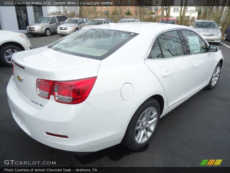 Summit White / Cocoa/Light Neutral 2013 Chevrolet Malibu ECO