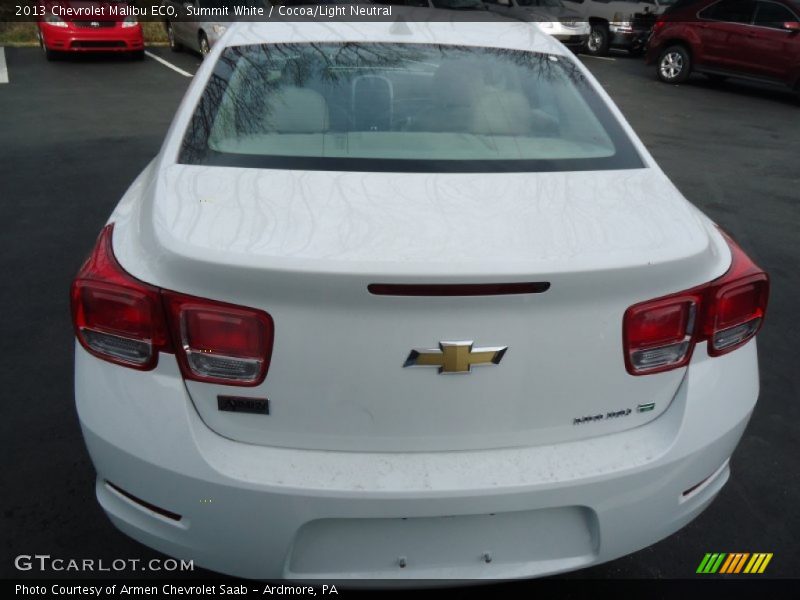 Summit White / Cocoa/Light Neutral 2013 Chevrolet Malibu ECO