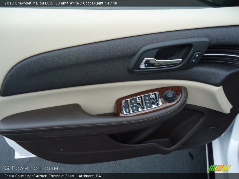 Summit White / Cocoa/Light Neutral 2013 Chevrolet Malibu ECO