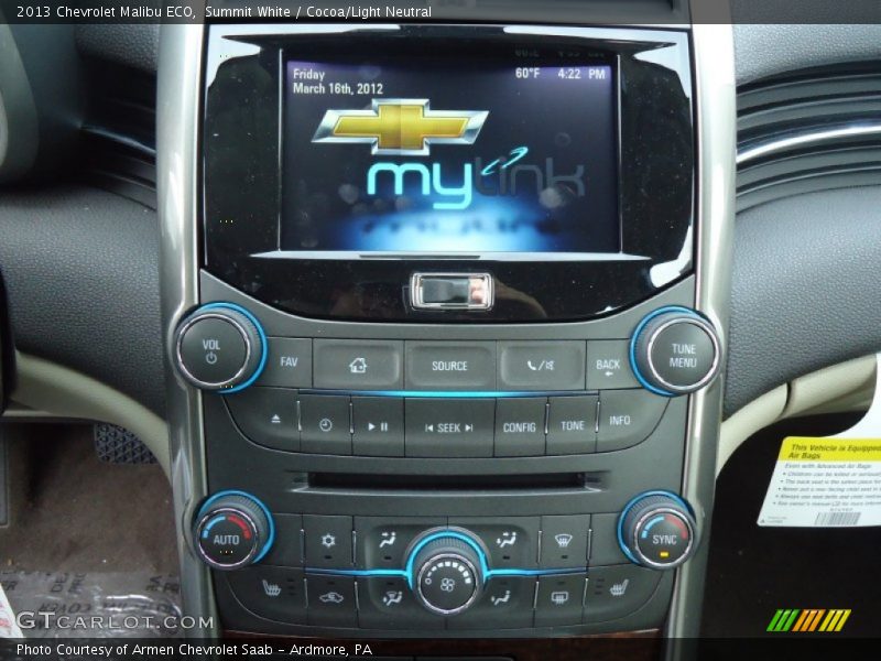 Summit White / Cocoa/Light Neutral 2013 Chevrolet Malibu ECO