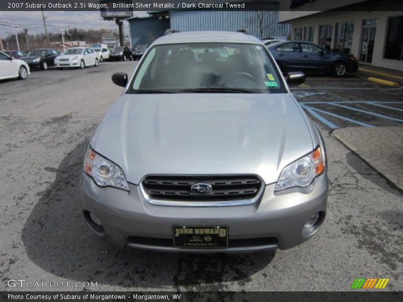 Brilliant Silver Metallic / Dark Charcoal Tweed 2007 Subaru Outback 2.5i Wagon