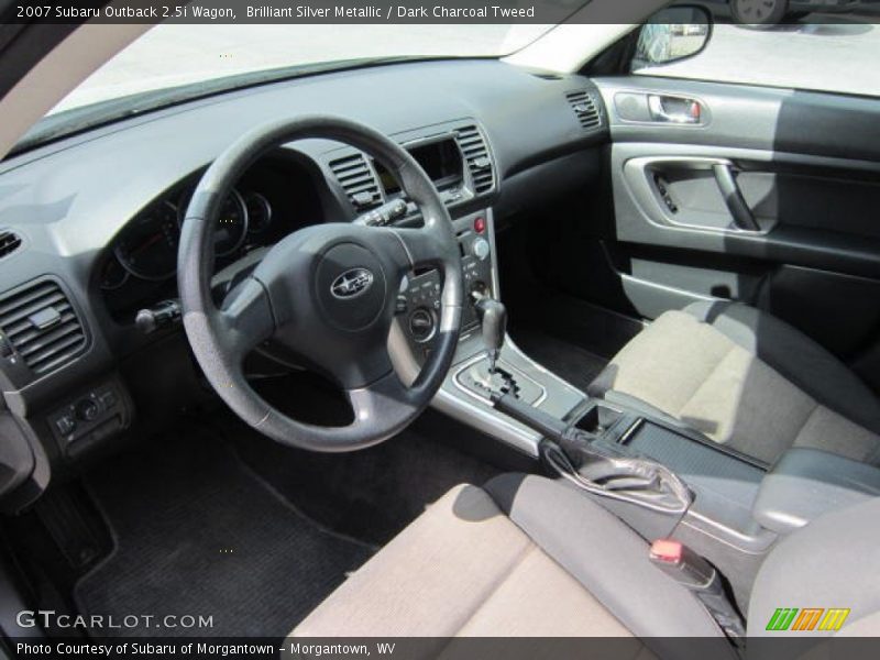 Brilliant Silver Metallic / Dark Charcoal Tweed 2007 Subaru Outback 2.5i Wagon