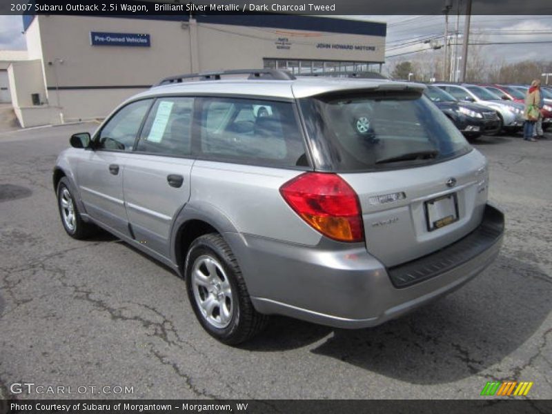 Brilliant Silver Metallic / Dark Charcoal Tweed 2007 Subaru Outback 2.5i Wagon