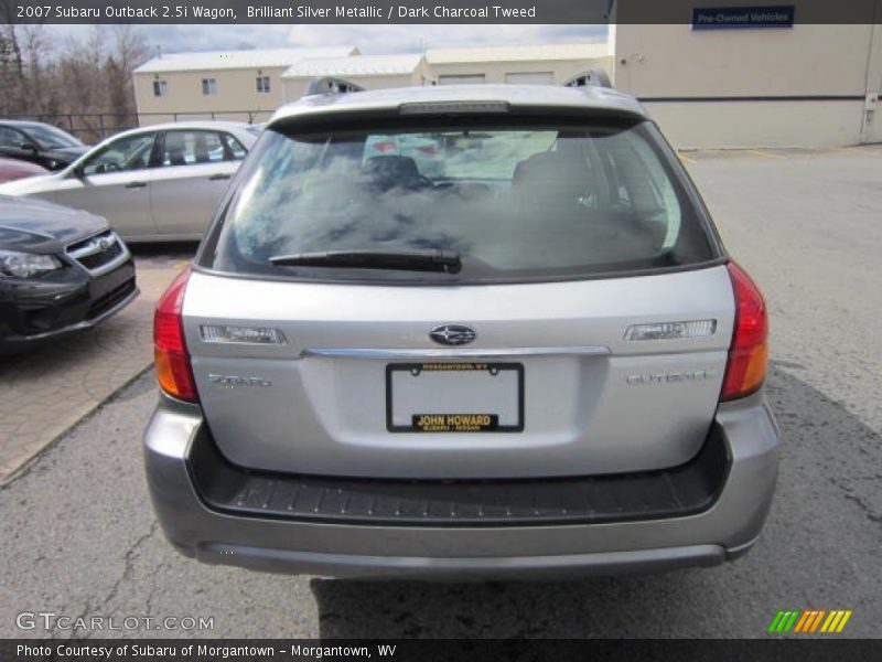 Brilliant Silver Metallic / Dark Charcoal Tweed 2007 Subaru Outback 2.5i Wagon