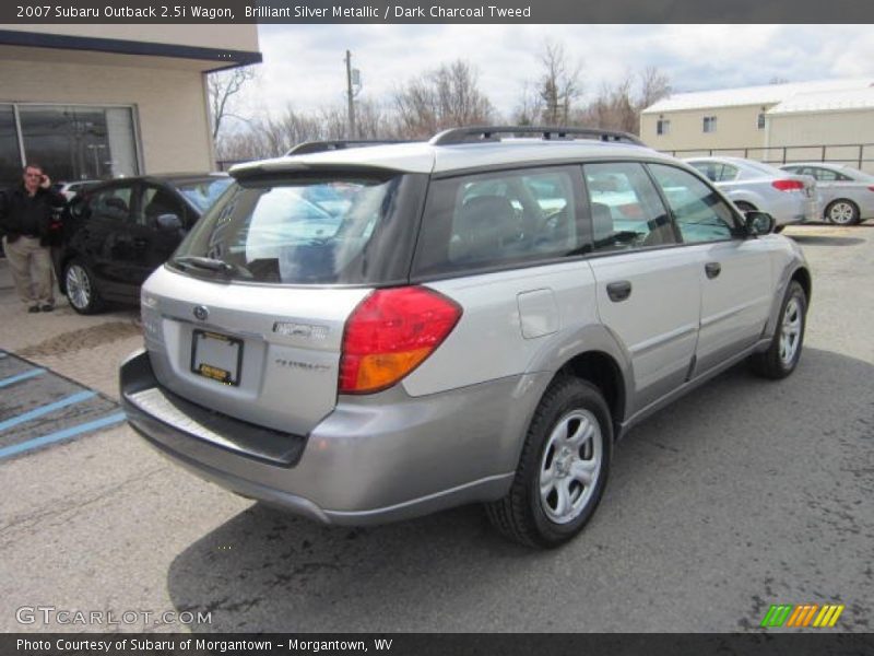 Brilliant Silver Metallic / Dark Charcoal Tweed 2007 Subaru Outback 2.5i Wagon