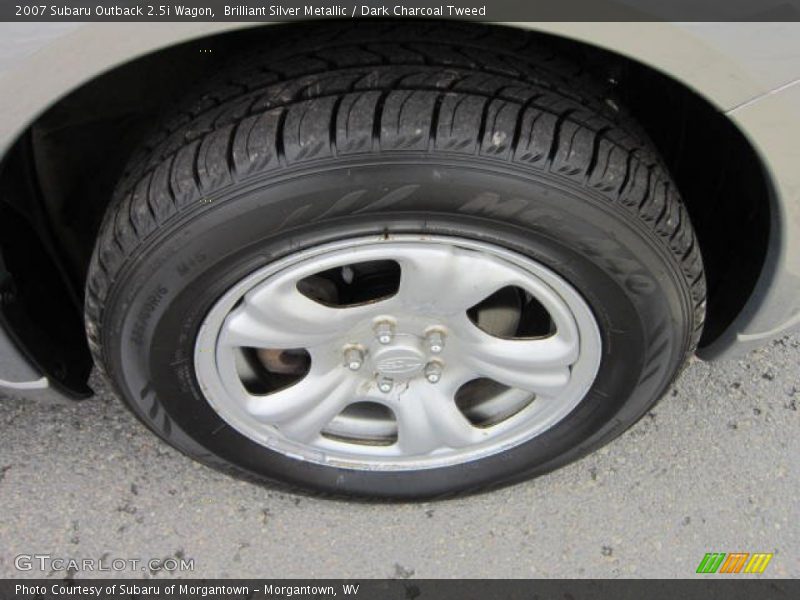 Brilliant Silver Metallic / Dark Charcoal Tweed 2007 Subaru Outback 2.5i Wagon