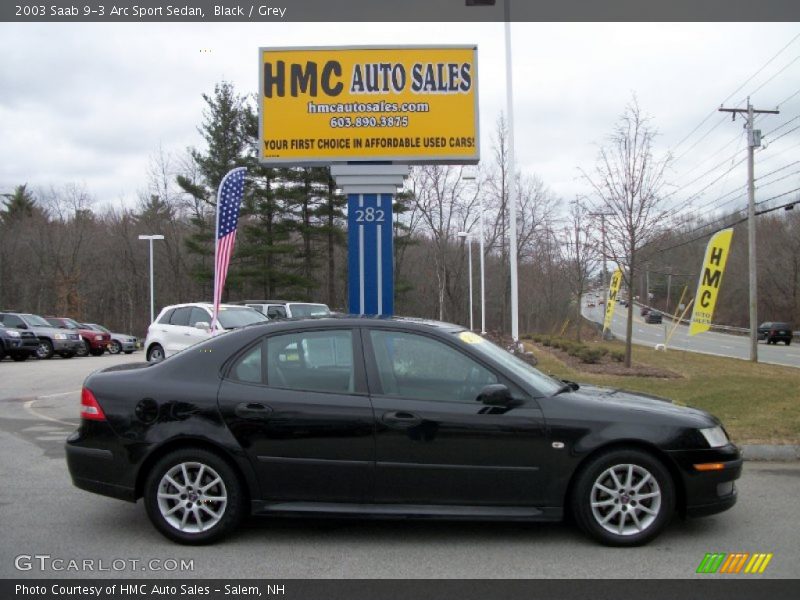 Black / Grey 2003 Saab 9-3 Arc Sport Sedan