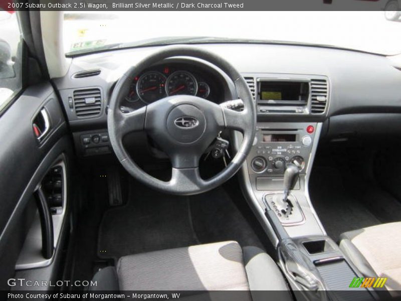 Brilliant Silver Metallic / Dark Charcoal Tweed 2007 Subaru Outback 2.5i Wagon