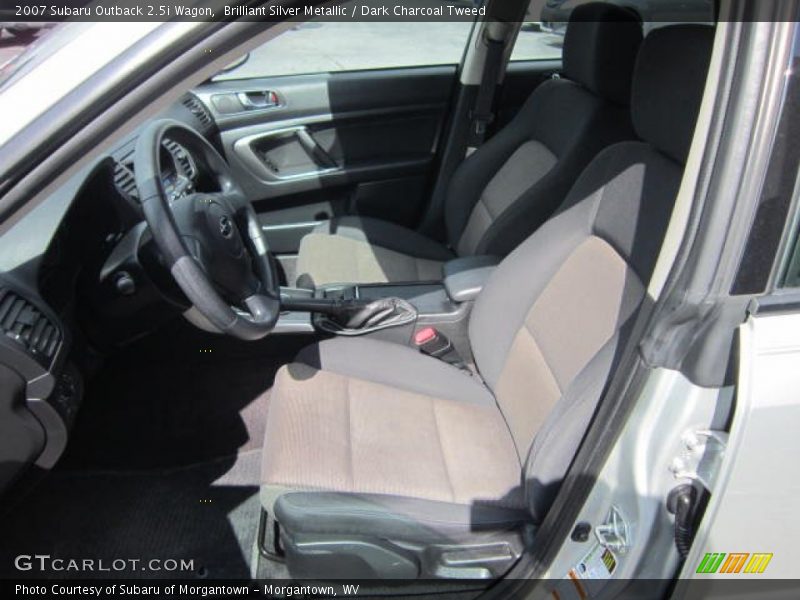 Brilliant Silver Metallic / Dark Charcoal Tweed 2007 Subaru Outback 2.5i Wagon