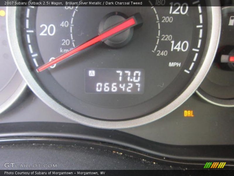 Brilliant Silver Metallic / Dark Charcoal Tweed 2007 Subaru Outback 2.5i Wagon